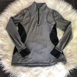 1/2 Zip Pullover Champion Size L Gray